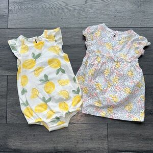 Adorable Lemon and Floral Baby Outfits